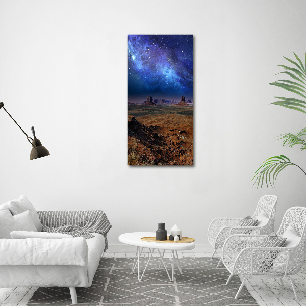 Cuadro moderno en lienzo resistente uv vertical Cielo estrellado