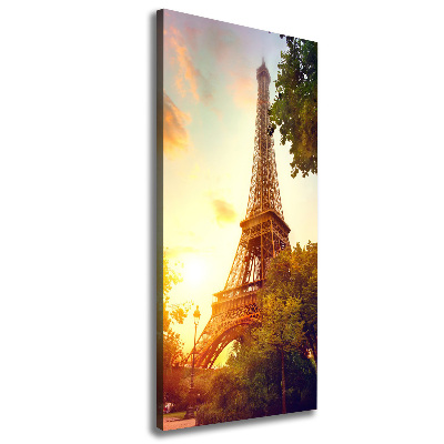 Cuadro canvas decorativo para salón vertical Torre Eiffel de París