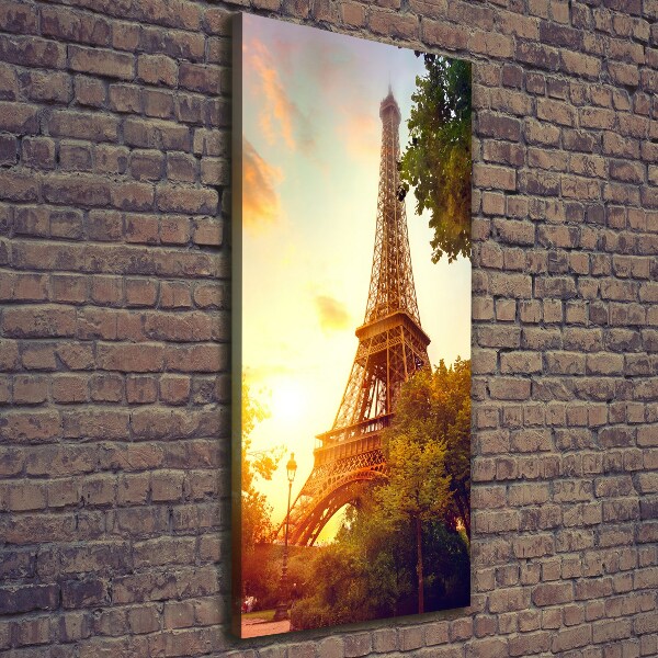 Cuadro canvas decorativo para salón vertical Torre Eiffel de París