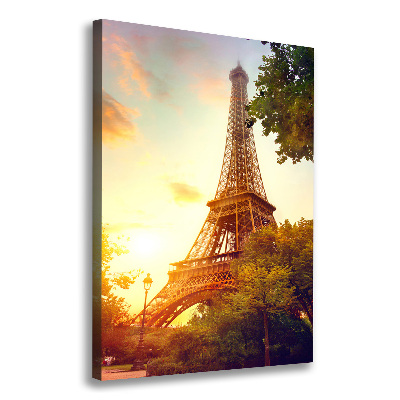 Cuadro canvas decorativo para salón vertical Torre Eiffel de París