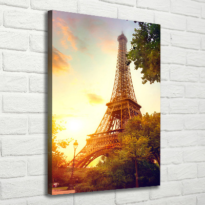 Cuadro canvas decorativo para salón vertical Torre Eiffel de París