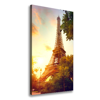 Cuadro canvas decorativo para salón vertical Torre Eiffel de París