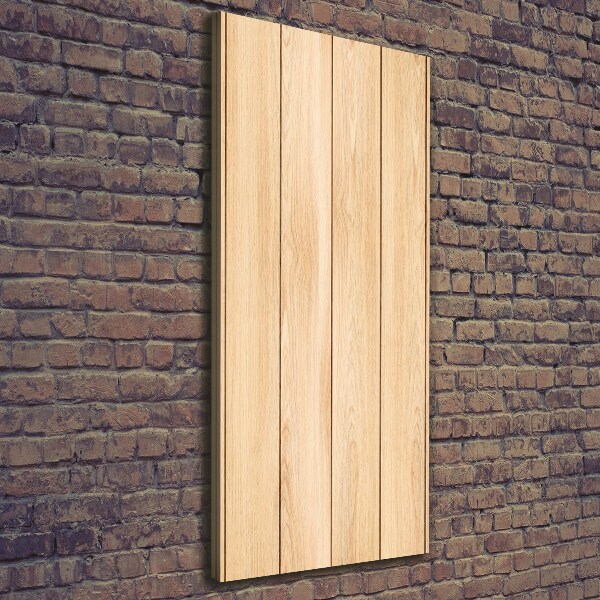 Cuadro canvas decorativo para salón vertical Fondo de madera