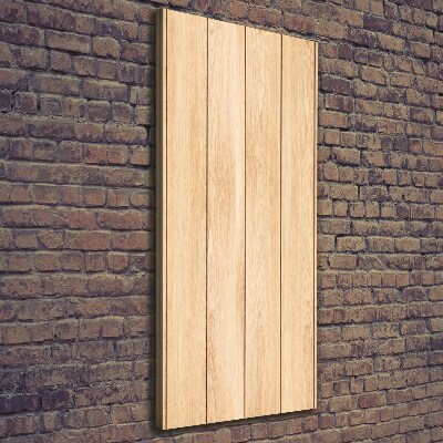 Cuadro canvas decorativo para salón vertical Fondo de madera