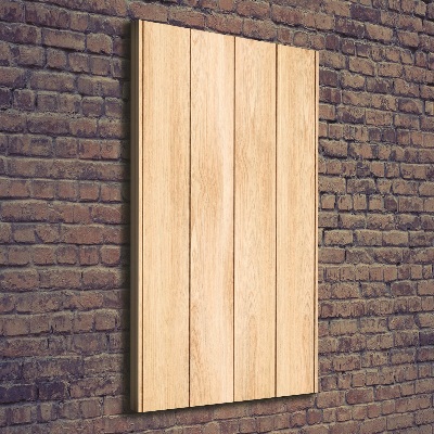 Cuadro canvas decorativo para salón vertical Fondo de madera
