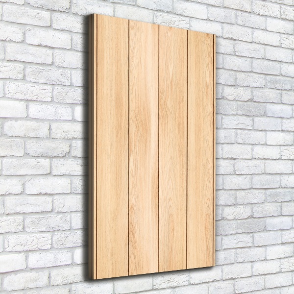 Cuadro canvas decorativo para salón vertical Fondo de madera