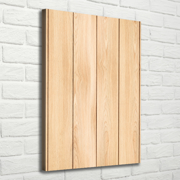 Cuadro canvas decorativo para salón vertical Fondo de madera