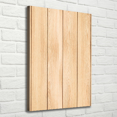 Cuadro canvas decorativo para salón vertical Fondo de madera