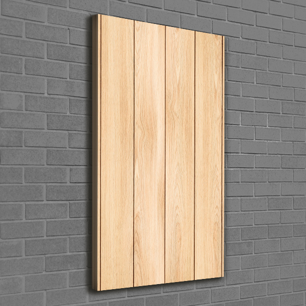 Cuadro canvas decorativo para salón vertical Fondo de madera