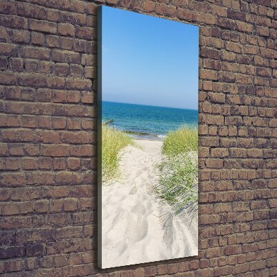Cuadro canvas decorativo para salón vertical Dunas costeras
