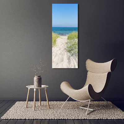 Cuadro canvas decorativo para salón vertical Dunas costeras