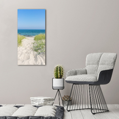 Cuadro canvas decorativo para salón vertical Dunas costeras