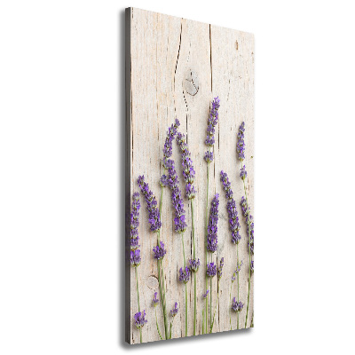 Impresión en lienzo vertical Lavanda sobre madera