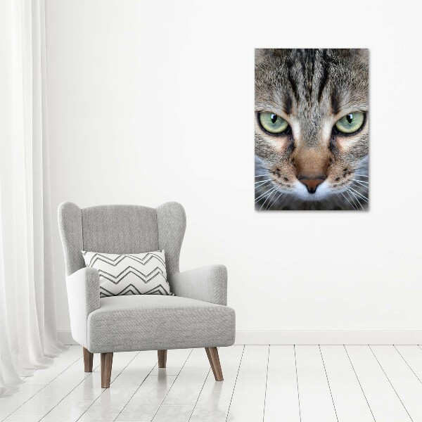 Cuadro canvas decorativo para salón vertical ojos de gato