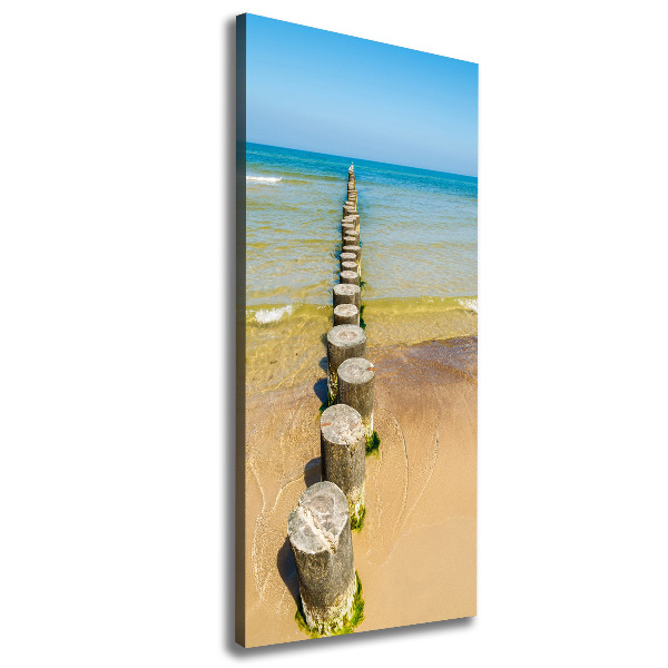 Fotografía en lienzo vertical Rompeolas
