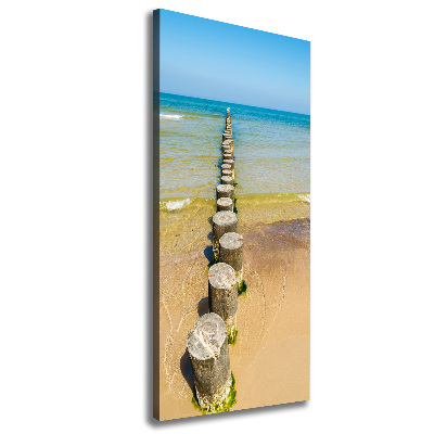 Fotografía en lienzo vertical Rompeolas
