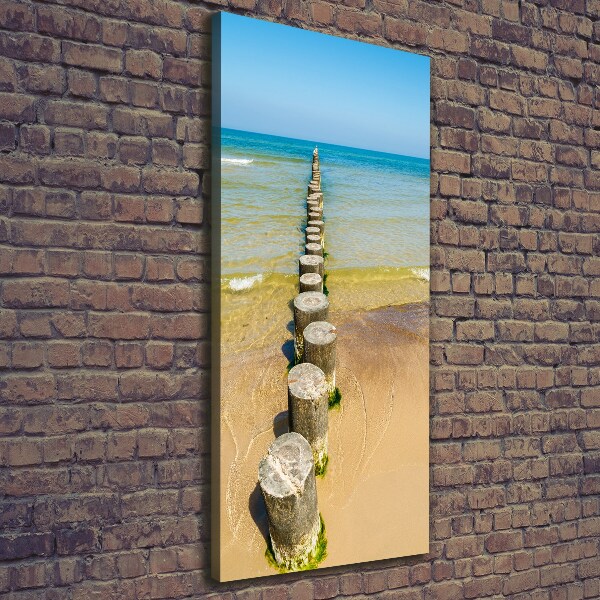 Fotografía en lienzo vertical Rompeolas