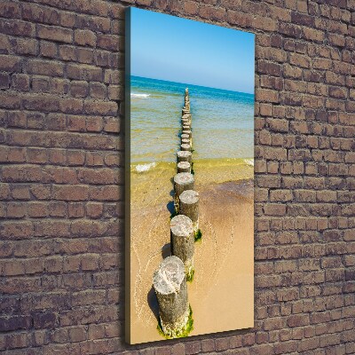 Fotografía en lienzo vertical Rompeolas