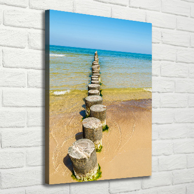 Fotografía en lienzo vertical Rompeolas