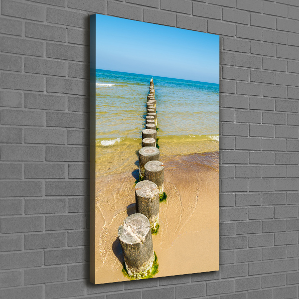 Fotografía en lienzo vertical Rompeolas