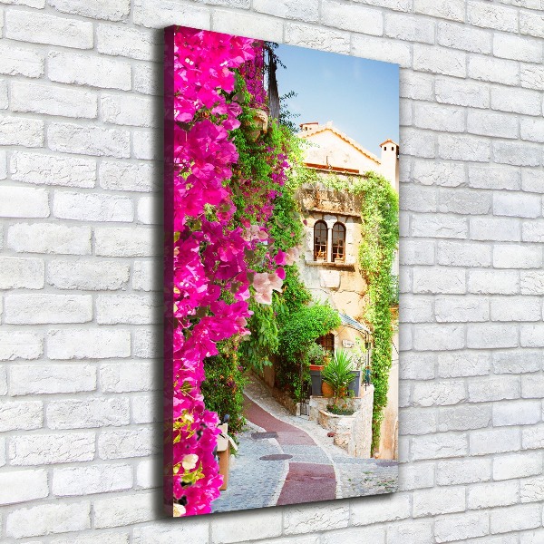 Cuadro moderno en lienzo resistente uv vertical Provenza Francia