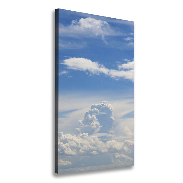 Cuadro canvas decorativo para salón vertical Nubes en el cielo