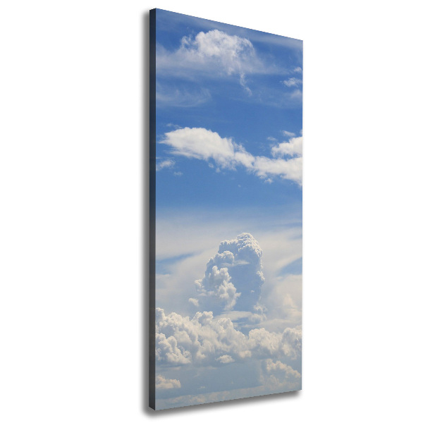 Cuadro canvas decorativo para salón vertical Nubes en el cielo