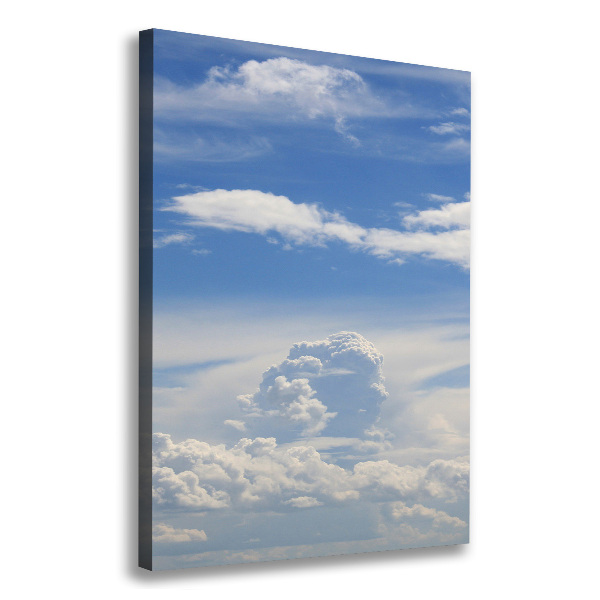 Cuadro canvas decorativo para salón vertical Nubes en el cielo