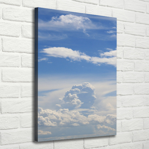 Cuadro canvas decorativo para salón vertical Nubes en el cielo