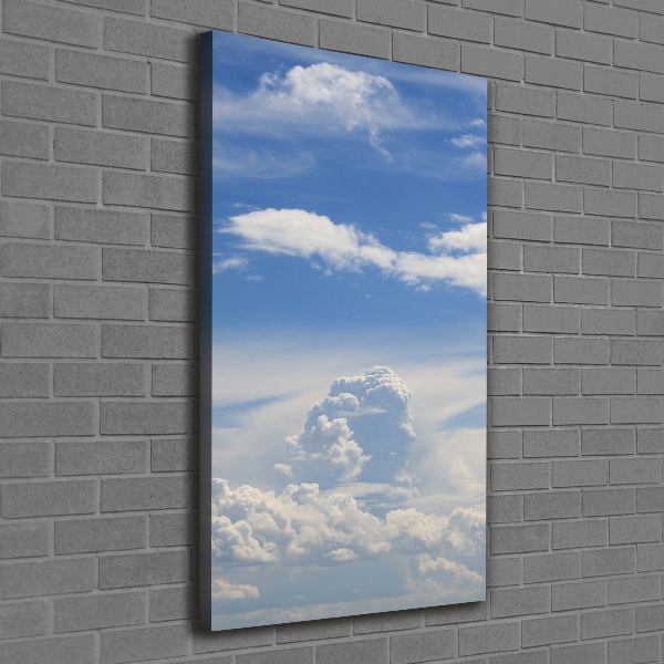 Cuadro canvas decorativo para salón vertical Nubes en el cielo