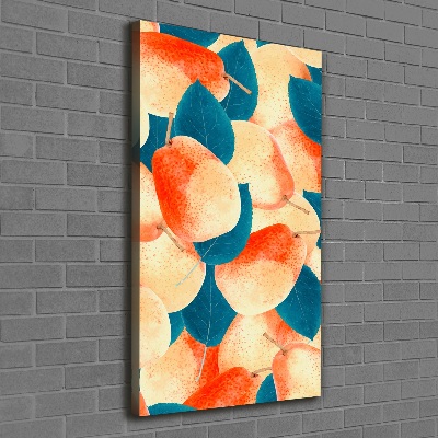 Impresión en lienzo vertical Peras