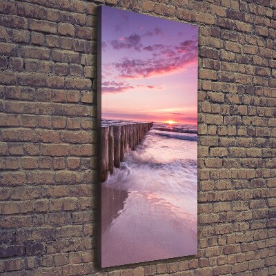 Fotografía en lienzo vertical Rompeolas