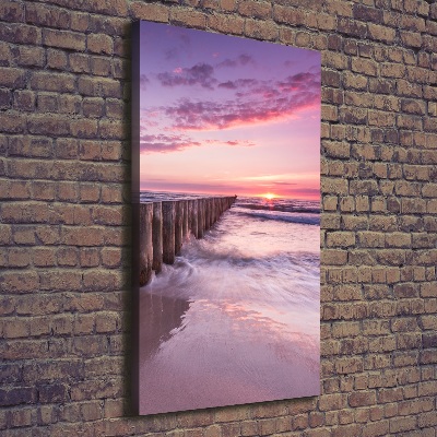 Fotografía en lienzo vertical Rompeolas