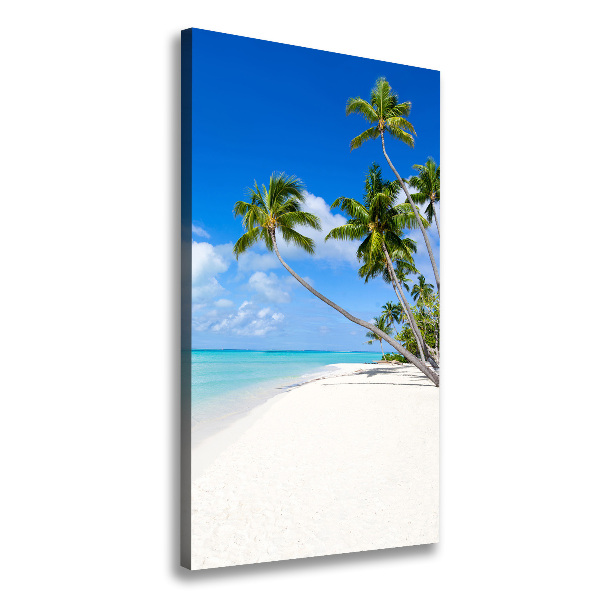 Cuadro canvas decorativo para salón vertical Playa tropical