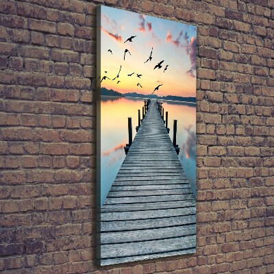 Fotografía en lienzo vertical Muelle de madera