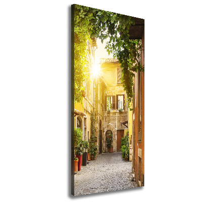 Fotografía en lienzo vertical calles italianas