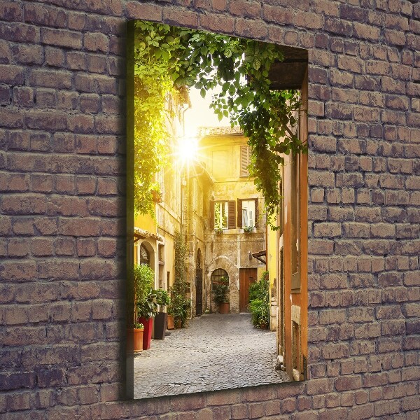 Fotografía en lienzo vertical calles italianas