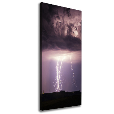 Cuadro canvas decorativo para salón vertical Tormenta