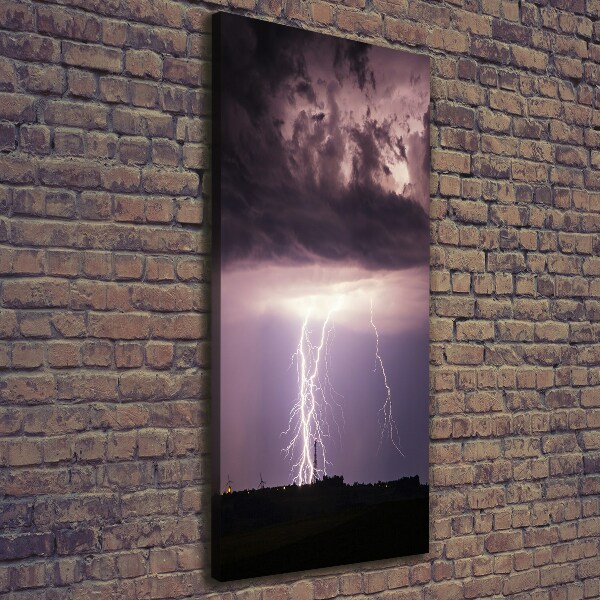 Cuadro canvas decorativo para salón vertical Tormenta