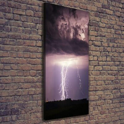Cuadro canvas decorativo para salón vertical Tormenta