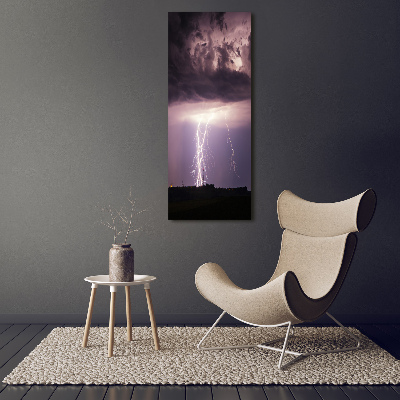 Cuadro canvas decorativo para salón vertical Tormenta