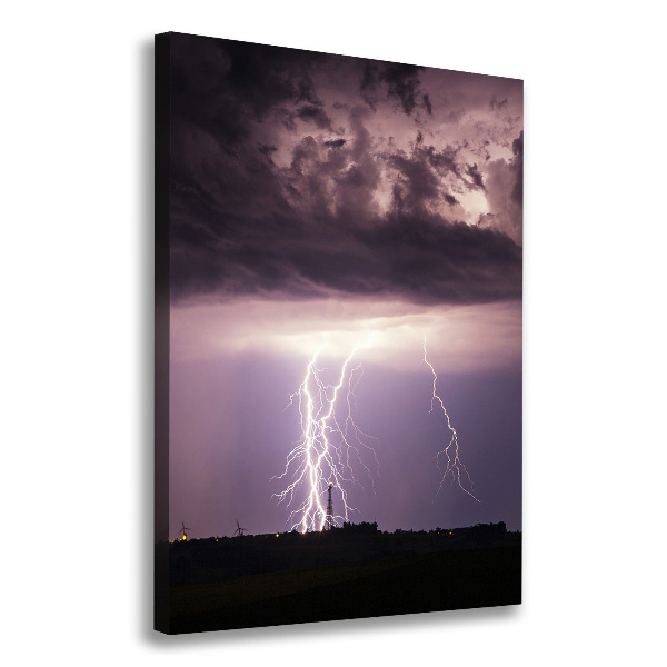Cuadro canvas decorativo para salón vertical Tormenta