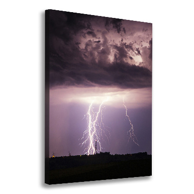 Cuadro canvas decorativo para salón vertical Tormenta