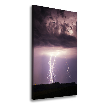 Cuadro canvas decorativo para salón vertical Tormenta