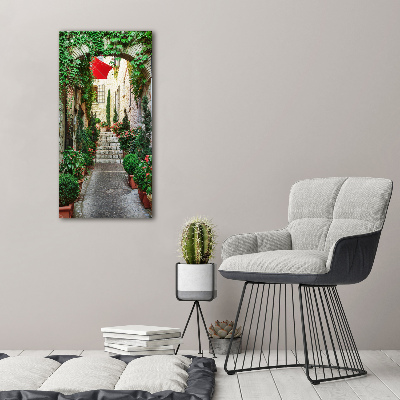 Cuadro canvas decorativo para salón vertical Calles de Francia