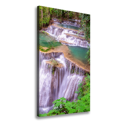 Cuadro canvas decorativo para salón vertical Cascada