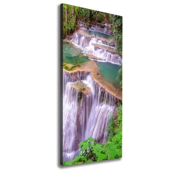 Cuadro canvas decorativo para salón vertical Cascada