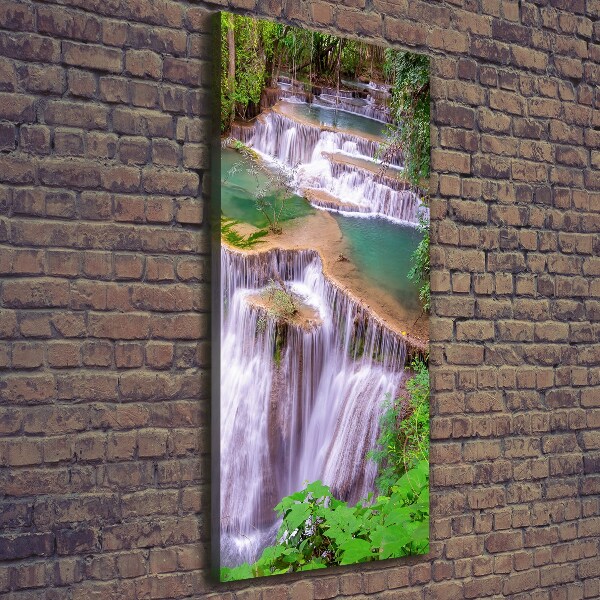 Cuadro canvas decorativo para salón vertical Cascada