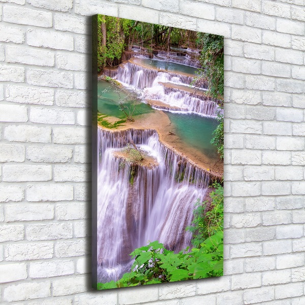 Cuadro canvas decorativo para salón vertical Cascada