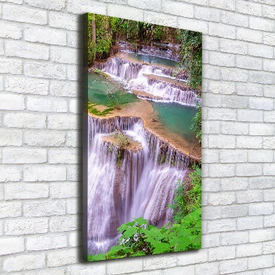 Cuadro canvas decorativo para salón vertical Cascada